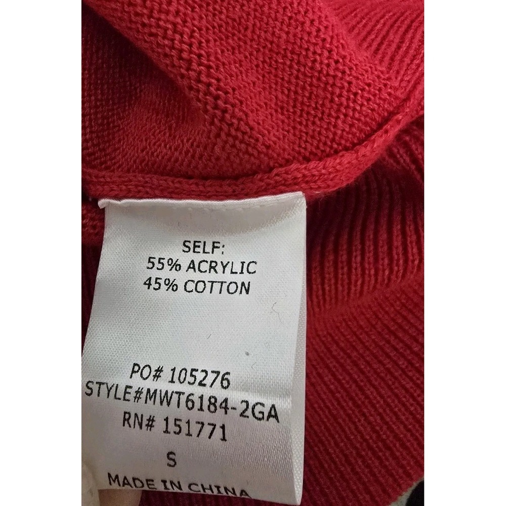 Le Lis Sweater Womens Small Red Georgia Knit NWT - Picture 5 of 6